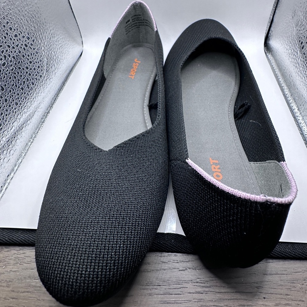 Jsport “Doreen” Ballet Flats Black 8M NWOT